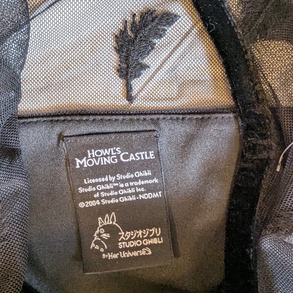 Her Universe Studio Ghibli Howl's Moving Castle Calcifer Vignette Black Dress - Picture 8 of 9